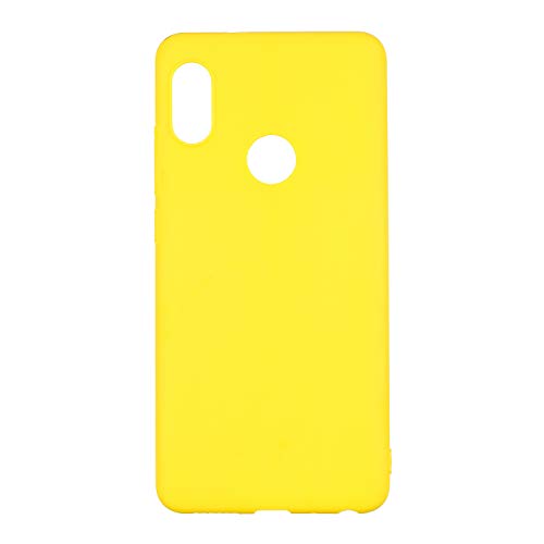 xingting EU Compatible con Funda Xiaomi Redmi Note 6 Pro Silicona Líquida Ultrafina Flexible TPU arcasa en Silicona Cubierta Anti-Scratch Anti-Shock Antideslizante Caso Cáscara-Amarillo
