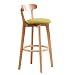 Tabouret de Bar Bistro Chaise de Bar Accueil Tabouret de bar en bois massif Tabourets de bar de hauteur de comptoir avec dossier et repose-pieds, pour chaise de salle à manger de pub de cuisine Char