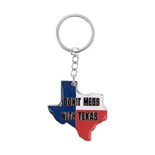 SandT Collection Texas Souvenir Keychain - Texan Flag Key Ring