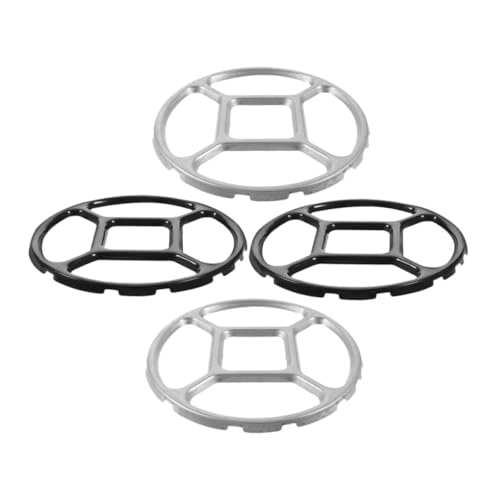 POPETPOP 4 Piezas Soporte para Estufa de Gas Antideslizante de Anillos para Wok y Olla Pequeña Resistente Altas Temperaturas Compatible con Quemadores Estándar Accesorios de Cocina