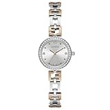 G-Link en acier inoxydable GUESS Montre pour femme 26 mm - Cadran argenté bicolore G-Link boîtier argenté, bicolore, Classique