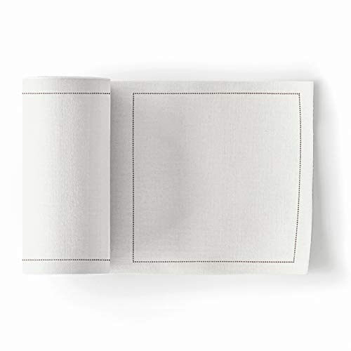 MY DRAP Basics Cotton Cocktail Napkin, 2 Packs of 50 Per Roll, Cream, 4.3 x 4.3 Inch