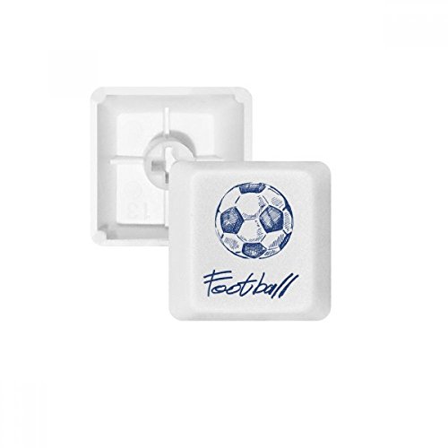 Keycaps PBT Bleu Epais Motif Football Profil OEM Touches Vierges