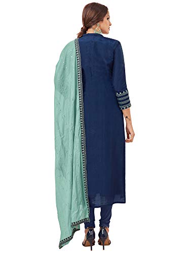 Image of AKHILAM Women's Cotton Blend Embroidered Unstitched Salwar Suit Material(29DMK50 Parent)
