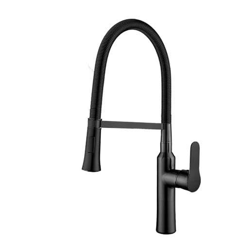 Robinet de lavabo carré noir anti-calcaire pour eau chaude