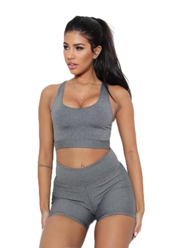 Conjunto Fitness Feminino – Top Sem Bojo + Short Curto | Suplex L...