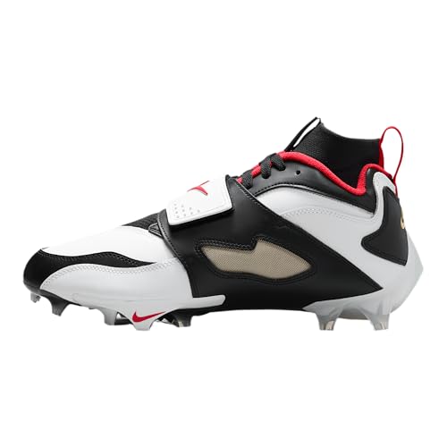 Nike Diamond Turf 93 Men's Football Cleats White/Fire Red-Black HF5298-100 Size 12