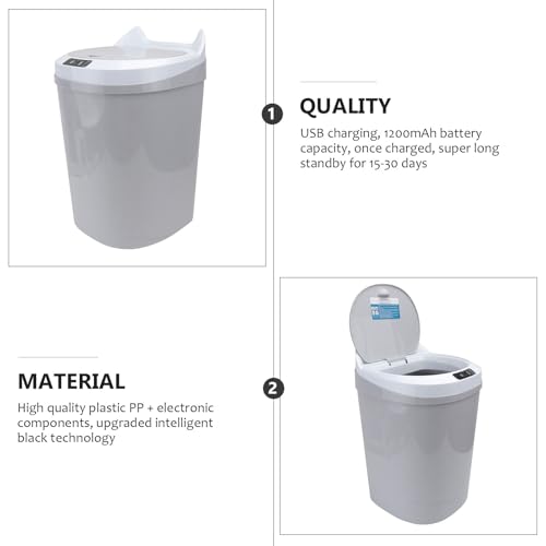 Bote de basura automático con sensor 17L para cocina miniatura 3