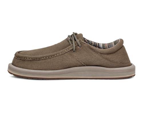 Image of Sanuk Mens Single Fin Loafers for Men | Mens Shoes | Slip On Shoes for Men | Men's Slip-on Loafers | Comfort Foam Footbed