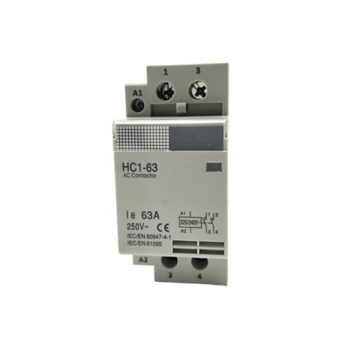 Contacteur de puissance 63A rail DIN HC1-63 monophasé pour tableau 220V