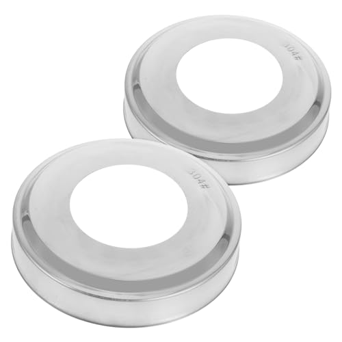 SOIMISS 2Pcs Stainless Steel Pool Ladder Escutcheons Covers Durable Handrail Plates for Inground Pools Enhancing Stability and Safety Decorative Touch for Railings and Fences