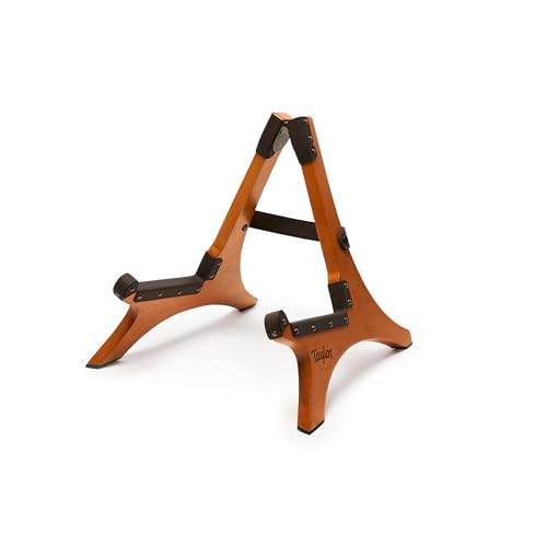 Taylor Guitars Folding Mahogany Stand with Protective Leather Padding