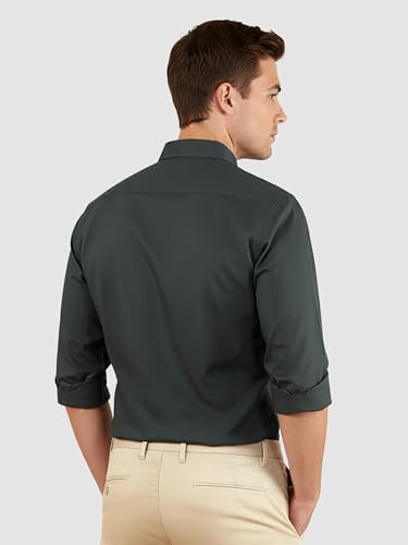 Image of Beyoung Oxford Cotton Shirt for Men | Premium Oxford Fabric | Regular Fit | Button-Down Collar