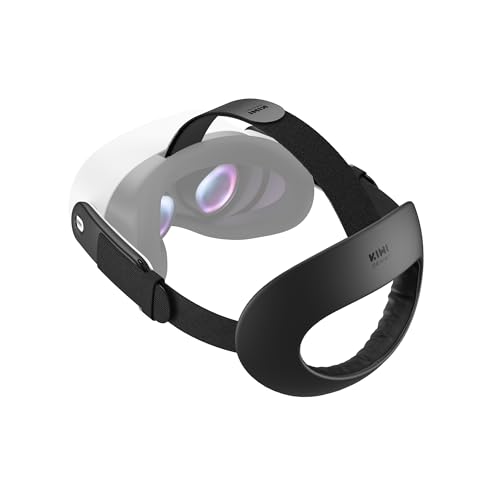 KIWI design K4 Flex Banda Cabeza Confort para Meta Quest 3/3S, Correa Elite Ajustable con Espuma PU para Mayor Comodidad e Inmersión en Juegos RV (Sin Batería)