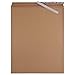 JAM PAPER Stay-Flat Photo Mailer Envelopes with Peel & Seal Closure - 17 x 21 - Brown Kraft - 6 Rigid Mailers/Pack