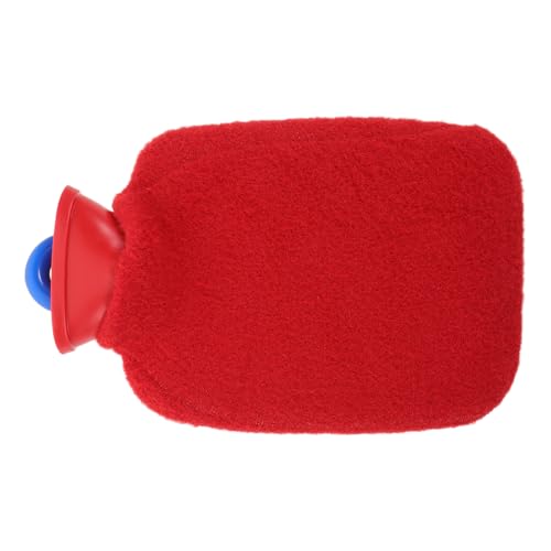 Abaodam Bolsa de Agua Caliente para Chicas Roja Calentador Portátil Rellenable Bolsa Suave Reutilizable para Calentar Manos y Abdomen Invierno Práctico Calentador Portátil
