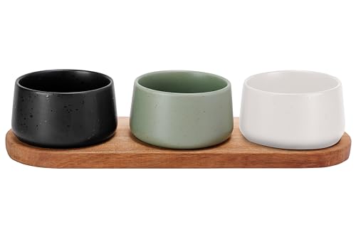 Cosy & Trendy Dela Set Apero 4Pièces - Plateau De ServIce 32X10,5Cm + 3X Bol D9,5X5,5Cm,...