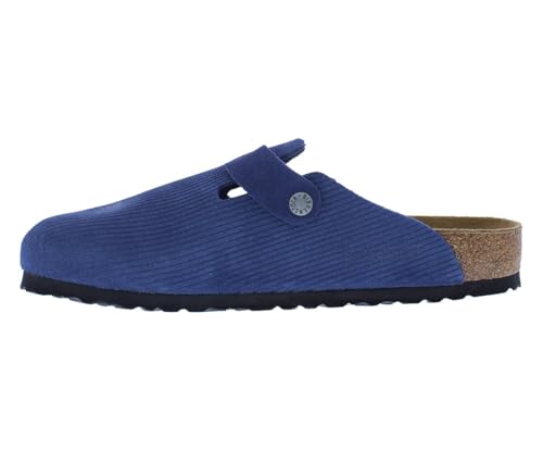 Birkenstock Boston BS Suede Unisex Shoes Size 9, Color: Corduroy Indigo-Blue3