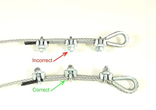Higood 3/16 Inches 316 Stainless Steel Wire Rope Cable Clip Clamp, 10 Pack. #TOP6