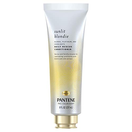 Pantene Sunlit Blondie Daily Rescue Conditioner Hair Treatment, for Color Treated Hair,