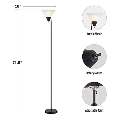 Honoding AF36699S Floor Lamp Standing Lamp Adjustable Head Arcylic Shade Floor Lamps For Living Room/Office/Bedroom  thumb #6