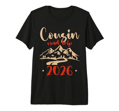 Cousin Road Trip 2026 Mountain Camping Crew Summer Vacation Premium Tri-Blend T-Shirt
