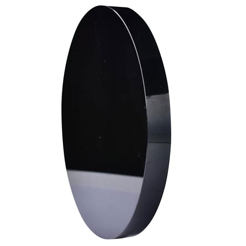 VOSAREAGothic Mirror Black Obsidian Scrying Mirror 6cm Round Fengshui Meditation Crystal Healing Divination Home Decoration