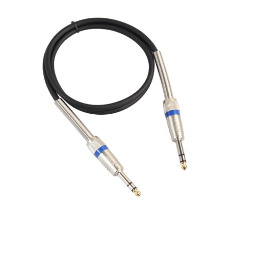 Cable de audio stereo 6.35mm macho a macho 1 metro miniatura 1
