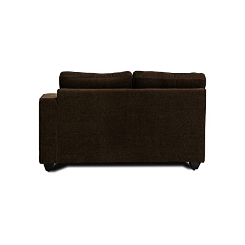 Image of Wakefit Sofa Set | 3 Year Warranty | Sofa 2 Seater, 2 Seater Sofa for Living Room, Wooden Sofa Set, Couch Sofa for Living Room, Sofa for Living Room - Napper(Malphino : Dark Earth)