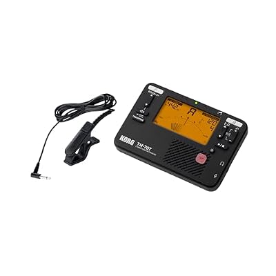 Korg TM-70C Tuner and Metronome w/ Contact Mic, Sound Out Mode, Transpose Mode, and Chromatic Mode - Black