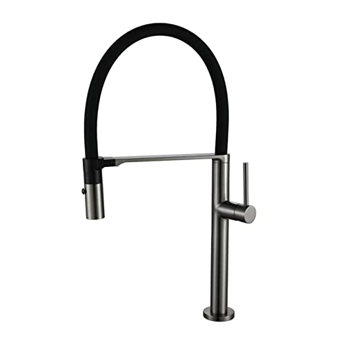 Robinet de cuisine noir douchette haute qualité design - 2