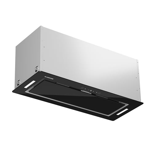 Klarstein Hotte Aspirante Encastrable 72 cm, Hotte Aspirante Silencieuse, Hotte de Cuisine avec Lampes LED, Débit d'Air Puissant 466 m³/h, Minuterie,...