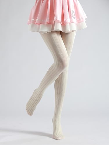 Image of Sahabowi Women Tights, Sheer High Waist Pantyhose, Vintage Control Top Stockings, Siwa7