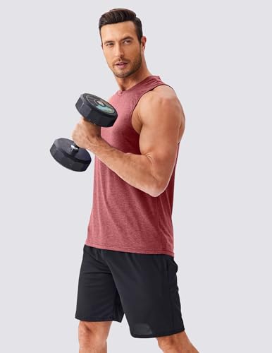 Image of PINSPARK Men's Tank Tops Quick Dry Summer Workout Muscle Shirt Athletic Casual Sleeveless Shirts for Bodybuilding Beach Gym