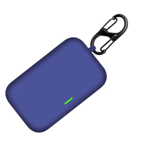 Image of Anvique Silicone Case Cover for Realme Buds T500 Pro, Shockproof Protective Earbuds Cover with Keychain Hook, Anti-Scratch Soft Silicone Skin, Full Body Protection Case (Blue S)