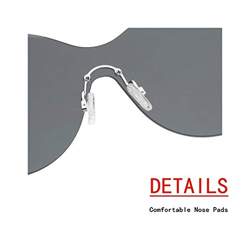 Butterfly Trimming Rimless Sunglasses For Women And Men Colored Transparent Eyewear Oversized Glasses4