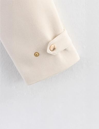 Womens Faux Suede Bomber Jackets Long Sleeve Stand Collar Zip Up Short Jacket Streetwear with Pockets4