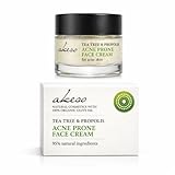 Face Cream for Oily, Acne-Prone Skin with Tea Tree & Propolis, Non-Comedogenic Moisturiser for Spots & Blemishes 50ml