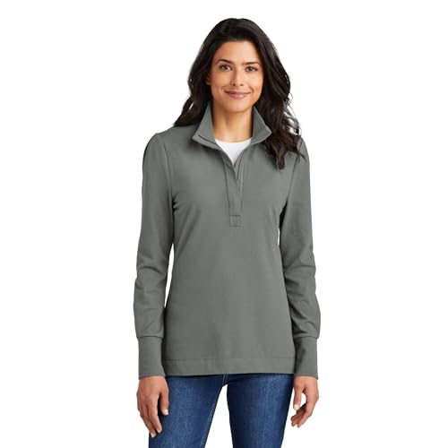 Port Authority Ladies Fairway Stretch 1/4-Zip Shadow Grey