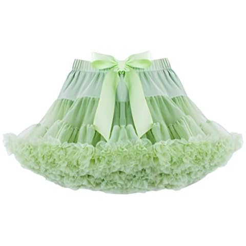 Odziezet Baby Girls Fluffy Pettiskirt Tutu Kids Ballet Party Dance Skirt Princess Tulle Bubble Skirt for Girls (0-10 Years) Light Blue Cover