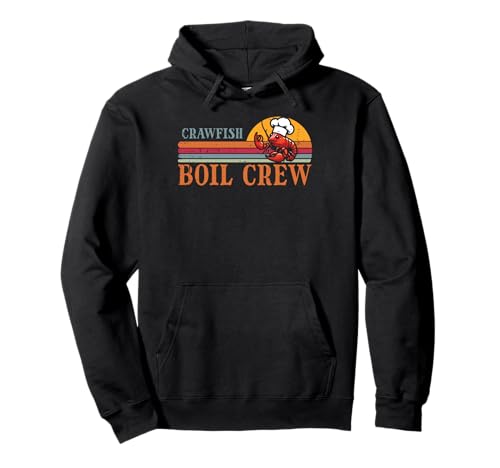 Crawfish Boil Crew Retro Crayfish Squad Cajun Hommes Femmes Enfants Sweat à Capuche