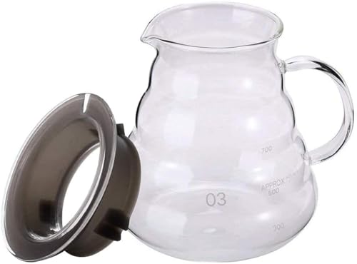 800ml Clear Glass Range Coffee Server,Standard Glass Coffee Carafe, Coffee Pot