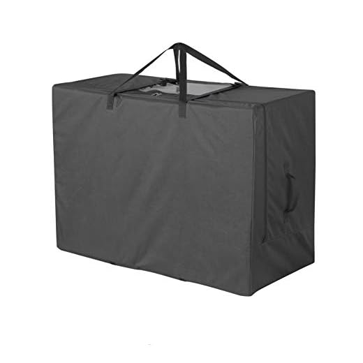 Cuddly Nest Folding Mattress Storage Bag Heavy Duty Carry Case for Tri-Fold Guest Bed Mattress (Fits Up to 6 Inches Twin Mattress, Black)