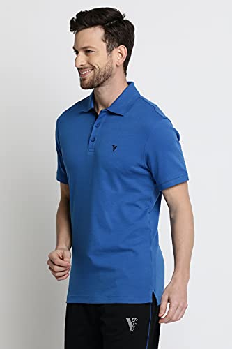 Image of Van Heusen Men's Polo T-Shirt | Athleisure |Ultra Soft Handfeel | Lightweight | Regular Fit| Short Sleeve| Breathable Fabric | Activewear| Solid Colors |Style 60033|Available in Pack of 1 & 2