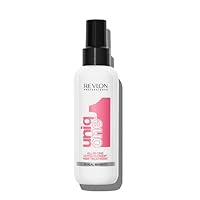 REVLON PROFESSIONAL UniqOne Hair Treatment Lotus Flower, 150 ml, Leave in Haarkur für bessere Kämmbarkeit & Glanz, Haarpflege ohne Ausspülen, Anti Frizz Spray mit Hitzeschutz, vegan