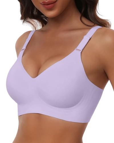 Image of HORISUN Comfortable Seamless Full Coverage Bra for Women Wireless Bras with Soft Support Regular and Plus Size