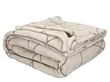 Betz Wohndecke Kuscheldecke Tagesdecke XXL DREI-ECK Größe 150x200 cm Farbe Beige