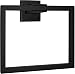 Loschen - Porta asciugamani da bagno, quadrato, in acciaio inox, con anello per asciugamani da cucina, colore: nero opaco