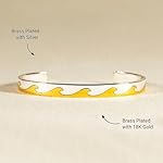 STORYJEWELLERY Inspirational Bracelets for Women, Wave Cuff Bangle, Mantra Bracelets, Motivational Gifts for Women, Chritstian Jewelry, Beach Jewelry - Image 3