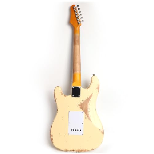 Aged Relic Solid Body Electric Guitar with Rosewood Fretboard and Maple Neck